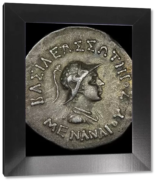Coin of Menander I, ca 160-130 BC. Creator: Numismatic, Ancient Coins