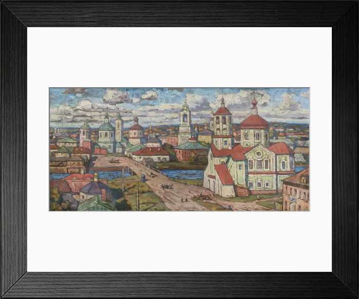 Framed Print : View of Toropets. Creator: Petrovichev, Pyotr Ivanovich (1874-1947) Framed Print : View of Toropets. Creator: Petrovichev, Pyotr Ivanovich (1874-1947)