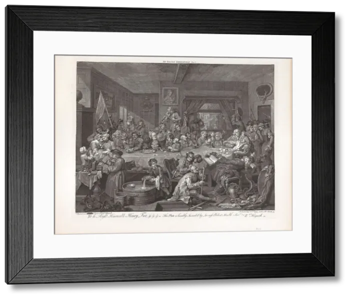 Framed Print : Four Prints of an Election: An Election Entertainment, Plate I, 1758. Creator: Hogarth, William (1697-1764) Framed Print : Four Prints of an Election: An Election Entertainment, Plate I, 1758. Creator: Hogarth, William (1697-1764)
