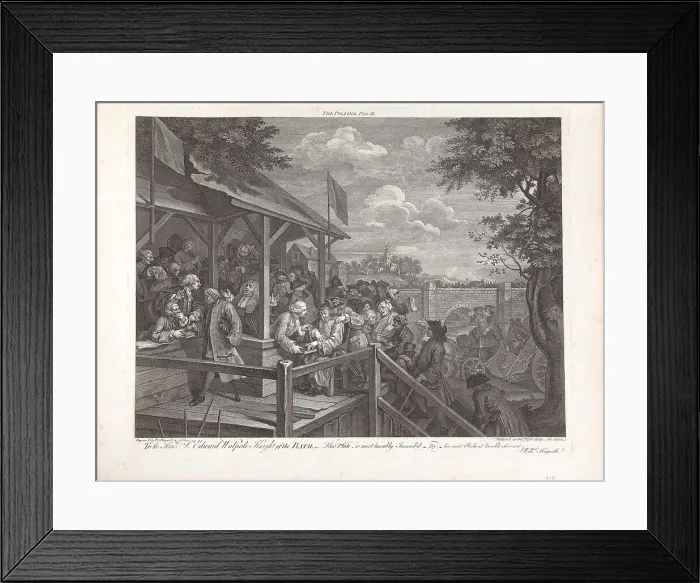 Framed Print : Four Prints of an Election: The Polling, Plate III, 1758. Creator: Hogarth, William (1697-1764) Framed Print : Four Prints of an Election: The Polling, Plate III, 1758. Creator: Hogarth, William (1697-1764)
