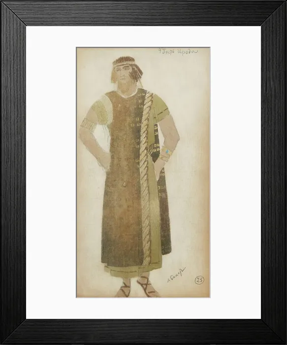 Framed Print : Costume design for the play Salomé by O. Wilde, c. 1912. Creator: Bakst, Léon (1866-1924) Framed Print : Costume design for the play Salomé by O. Wilde, c. 1912. Creator: Bakst, Léon (1866-1924)