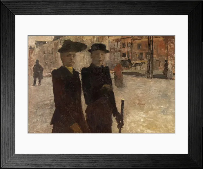 Framed Print : Women on the Rokin in Amsterdam, 1895-1896. Creator: Breitner, George Hendrik (1857-1923) Framed Print : Women on the Rokin in Amsterdam, 1895-1896. Creator: Breitner, George Hendrik (1857-1923)