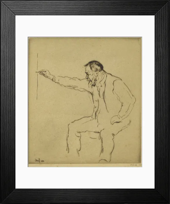 Framed Print : Ferdinand Hodler at the easel, 1911. Creator: Orlik, Emil (1870-1932) Framed Print : Ferdinand Hodler at the easel, 1911. Creator: Orlik, Emil (1870-1932)