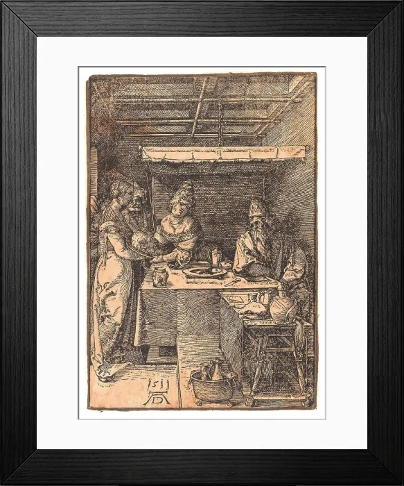 Framed Print : Herodias Receiving the Head of Saint John the Baptist, 1511. Creator: Dürer, Albrecht (1471-1528) Framed Print : Herodias Receiving the Head of Saint John the Baptist, 1511. Creator: Dürer, Albrecht (1471-1528)