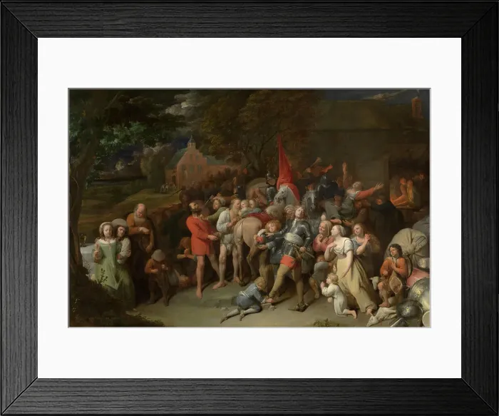 Framed Print : Plundering Soldiers, 1655-1660. Creator: Ryckaert (Rijckaert), David (1612-1661) Framed Print : Plundering Soldiers, 1655-1660. Creator: Ryckaert (Rijckaert), David (1612-1661)