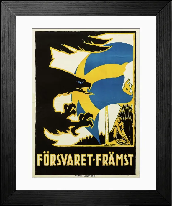 Framed Print : Försvaret Främst (Defense primarily), 1914. Creator: Widholm, Gunnar (1882-1953) Framed Print : Försvaret Främst (Defense primarily), 1914. Creator: Widholm, Gunnar (1882-1953)