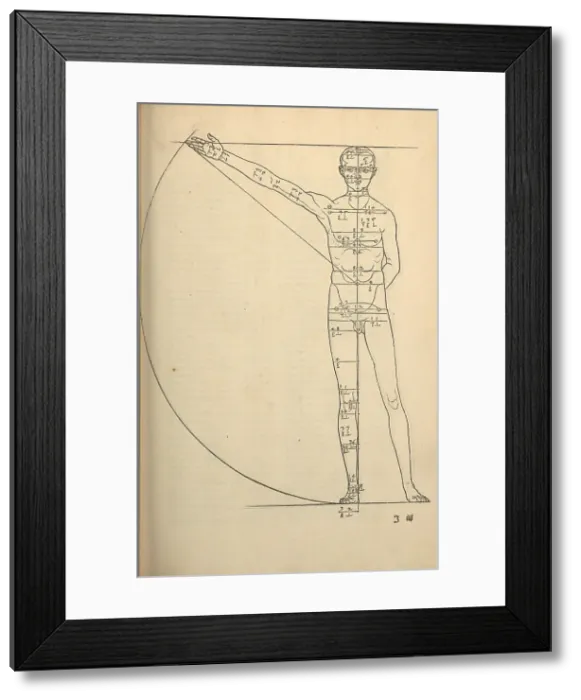 Framed Print : Illustration from the Four Books on Human Proportion, 1528. Creator: Dürer, Albrecht (1471-1528) Framed Print : Illustration from the Four Books on Human Proportion, 1528. Creator: Dürer, Albrecht (1471-1528)