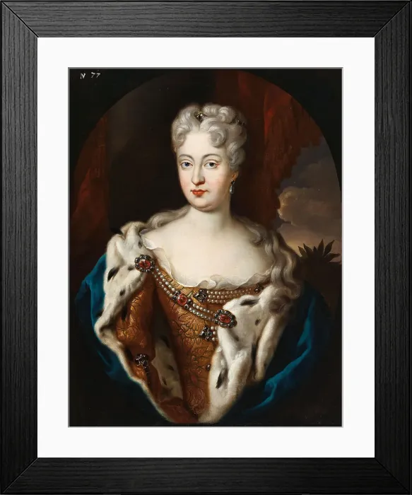 Framed Print : Portrait of Violante Beatrice of Bavaria (1673-1731), Grand Princess of Tuscany. Creator: Desmarées, George (1697-1776) Framed Print : Portrait of Violante Beatrice of Bavaria (1673-1731), Grand Princess of Tuscany. Creator: Desmarées, George (1697-1776)