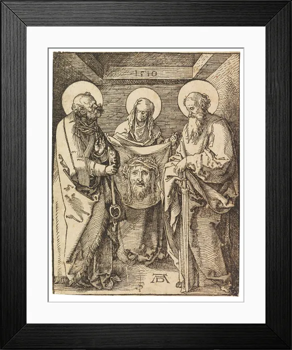 Framed Print : Saint Veronica between Saints Peter and Paul, 1510. Creator: Dürer, Albrecht (1471-1528) Framed Print : Saint Veronica between Saints Peter and Paul, 1510. Creator: Dürer, Albrecht (1471-1528)