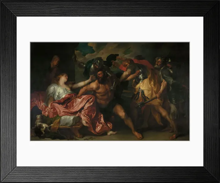 Framed Print : Samson and Delilah. Creator: Dyck, Sir Anthony van (1599-1641) Framed Print : Samson and Delilah. Creator: Dyck, Sir Anthony van (1599-1641)