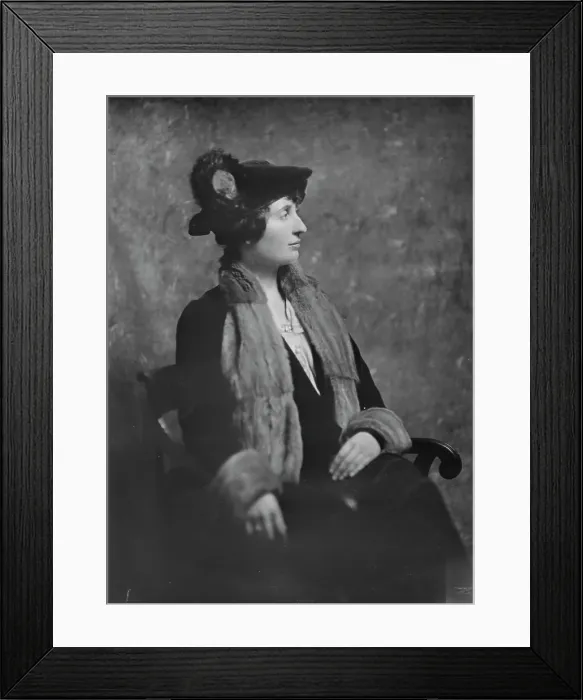 Framed Print : Bauman, E.F. Mrs. portrait photograph, not before 1916. Creator: Arnold Genthe Framed Print : Bauman, E.F. Mrs. portrait photograph, not before 1916. Creator: Arnold Genthe