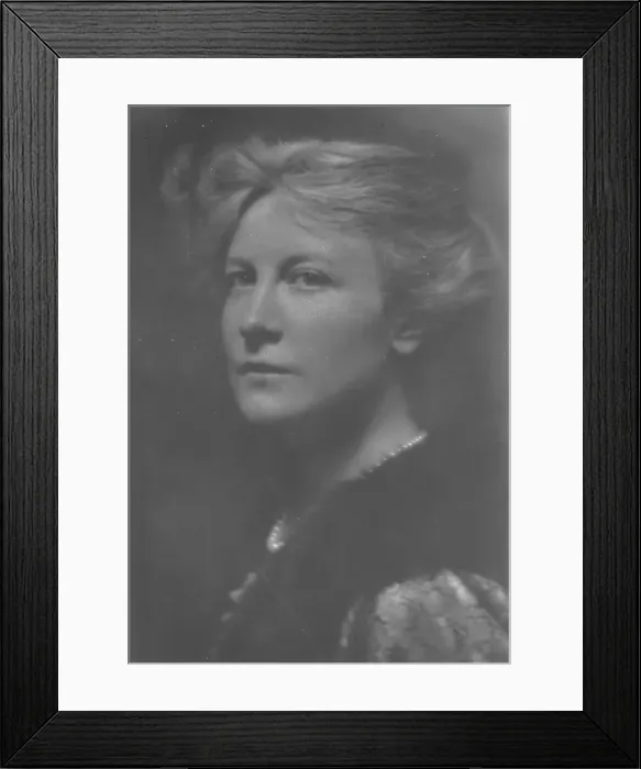 Framed Print : Belmont, August, Mrs. portrait photograph, 1914 Feb. 2. Creator: Arnold Genthe Framed Print : Belmont, August, Mrs. portrait photograph, 1914 Feb. 2. Creator: Arnold Genthe
