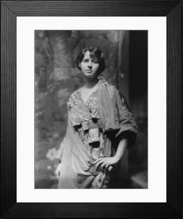 Framed Print : Claflin, Beatrice, portrait photograph, 1913. Creator: Arnold Genthe Framed Print : Claflin, Beatrice, portrait photograph, 1913. Creator: Arnold Genthe