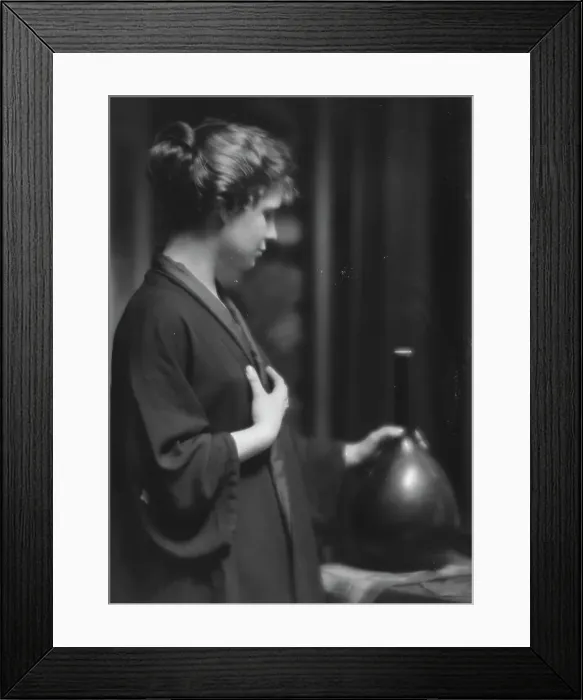 Framed Print : Cutler, Miss, portrait photograph, 1915 May 26. Creator: Arnold Genthe Framed Print : Cutler, Miss, portrait photograph, 1915 May 26. Creator: Arnold Genthe