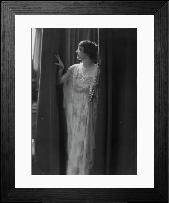 Framed Print : Dalmores, Miss, portrait photograph, 1915 May 7. Creator: Arnold Genthe Framed Print : Dalmores, Miss, portrait photograph, 1915 May 7. Creator: Arnold Genthe
