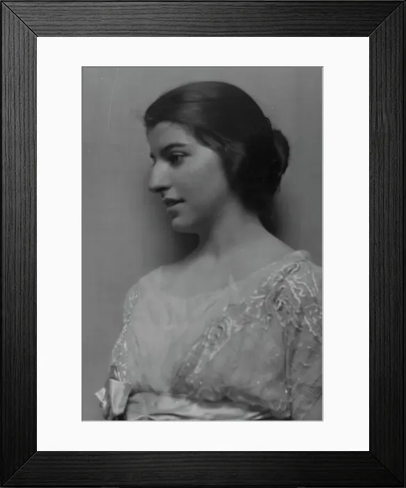 Framed Print : Damrosch, Gretchen, Miss, portrait photograph, 1913. Creator: Arnold Genthe Framed Print : Damrosch, Gretchen, Miss, portrait photograph, 1913. Creator: Arnold Genthe