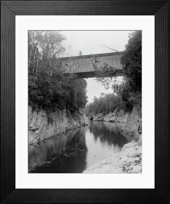 Framed Print : High Bridge, Winooski Gorge, Burlington, Vt. between 1900 and 1906. Creator: Unknown