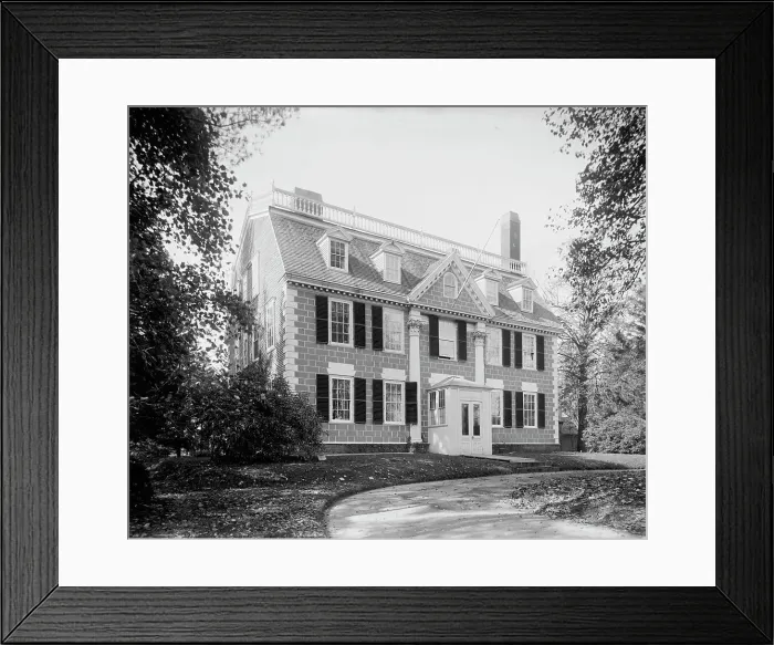 Framed Print : Lindens (Old Collins House), Danvers, Mass. The, c1902. Creator: Unknown Framed Print : Lindens (Old Collins House), Danvers, Mass. The, c1902. Creator: Unknown
