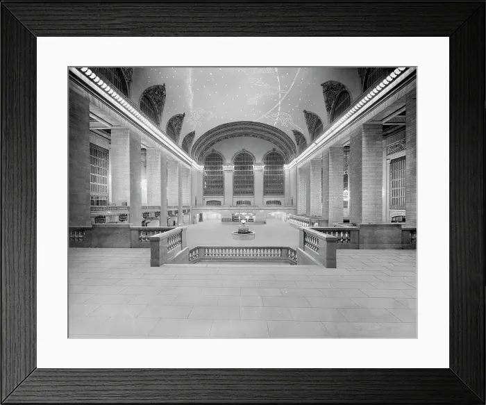 Framed Print : Main concourse, Grand Central Terminal, N.Y. Central Lines, New York, between 1903 and 1920. Creator: Unknown Framed Print : Main concourse, Grand Central Terminal, N.Y. Central Lines, New York, between 1903 and 1920. Creator: Unknown