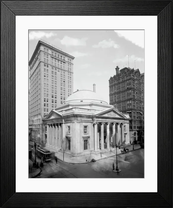 Framed Print : Girard Trust building, Philadelphia, Pa. between 1905 and 1920. Creator: Unknown Framed Print : Girard Trust building, Philadelphia, Pa. between 1905 and 1920. Creator: Unknown