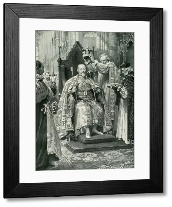 Framed Print : The Crowning of Edward VII, 1902, (1911). Creator: Unknown Framed Print : The Crowning of Edward VII, 1902, (1911). Creator: Unknown