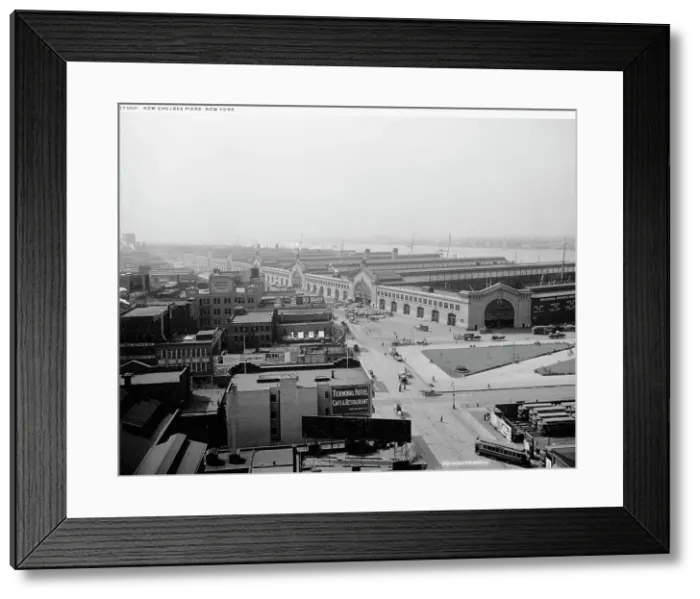 Framed Print : New Chelsea piers, New York, between 1900 and 1920. Creator: Unknown Framed Print : New Chelsea piers, New York, between 1900 and 1920. Creator: Unknown
