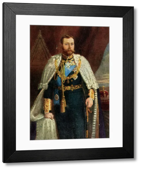 Framed Print : H.M. King George V. - front page, c1911. Creator: Unknown