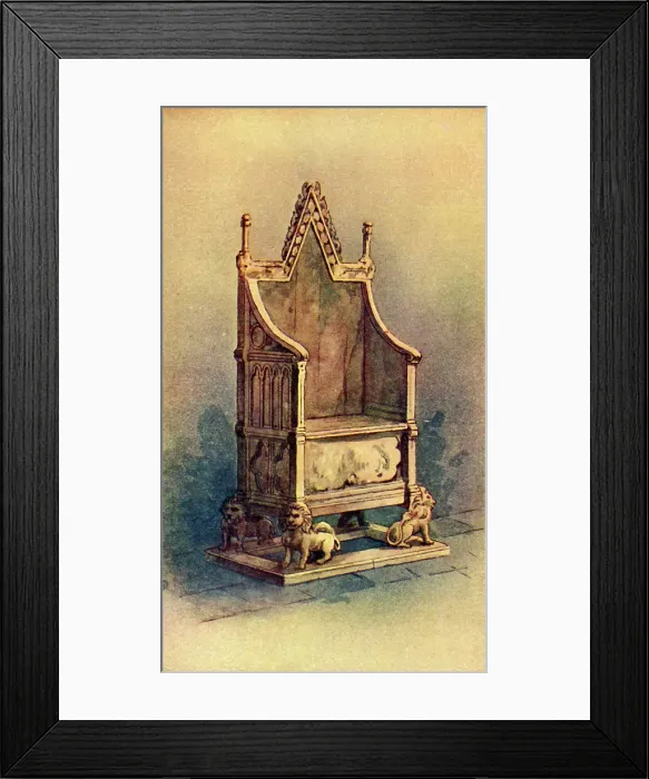Framed Print : The Coronation Chair, c1911. Creator: Unknown Framed Print : The Coronation Chair, c1911. Creator: Unknown