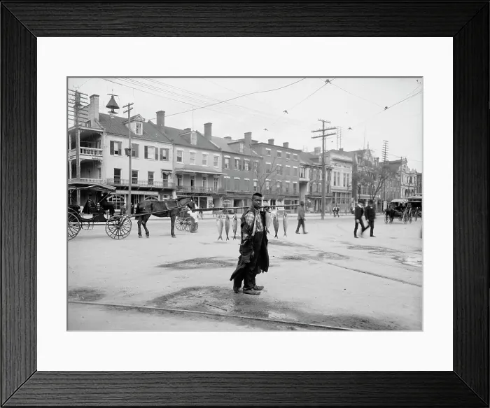 Framed Print : Southern fish vendor, c1903. Creator: Unknown Framed Print : Southern fish vendor, c1903. Creator: Unknown