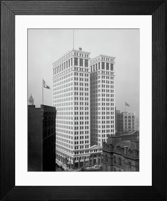Framed Print : Dime Savings Bank Building, Detroit, Mich. between 1910 and 1920. Creator: Unknown Framed Print : Dime Savings Bank Building, Detroit, Mich. between 1910 and 1920. Creator: Unknown