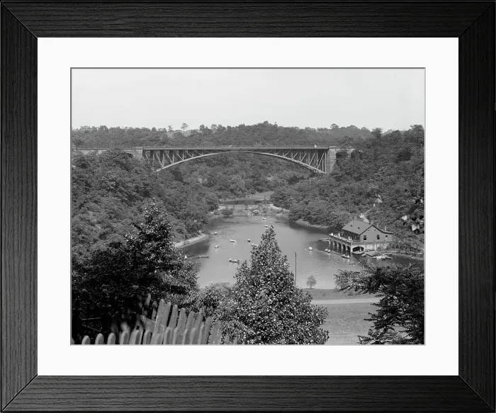 Framed Print : Lake and Panther Hollow from across ravine, Pittsburgh, Pa. between 1900 and 1920. Creator: Unknown Framed Print : Lake and Panther Hollow from across ravine, Pittsburgh, Pa. between 1900 and 1920. Creator: Unknown