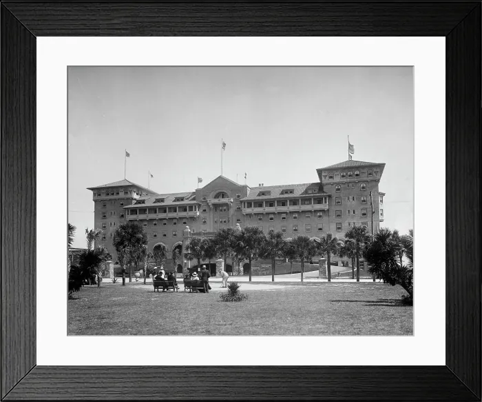 Framed Print : Hotel Clarendon, Seabreeze (i.e. Daytona Beach), Fla. between 1900 and 1920. Creator: Unknown Framed Print : Hotel Clarendon, Seabreeze (i.e. Daytona Beach), Fla. between 1900 and 1920. Creator: Unknown