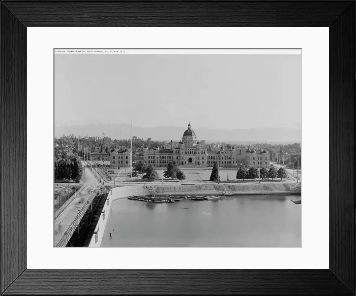 Framed Print : Parliament Buildings, Victoria, B.C. between 1900 and 1906. Creator: Unknown Framed Print : Parliament Buildings, Victoria, B.C. between 1900 and 1906. Creator: Unknown