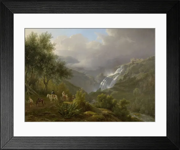 Framed Print : The Cascades at Tivoli, with a Storm Approaching, 1824. Creator: Abraham Teerlink Framed Print : The Cascades at Tivoli, with a Storm Approaching, 1824. Creator: Abraham Teerlink