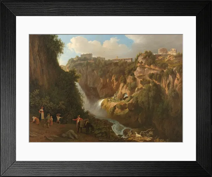 Framed Print : The Waterfall at Tivoli, 1824. Creator: Abraham Teerlink Framed Print : The Waterfall at Tivoli, 1824. Creator: Abraham Teerlink