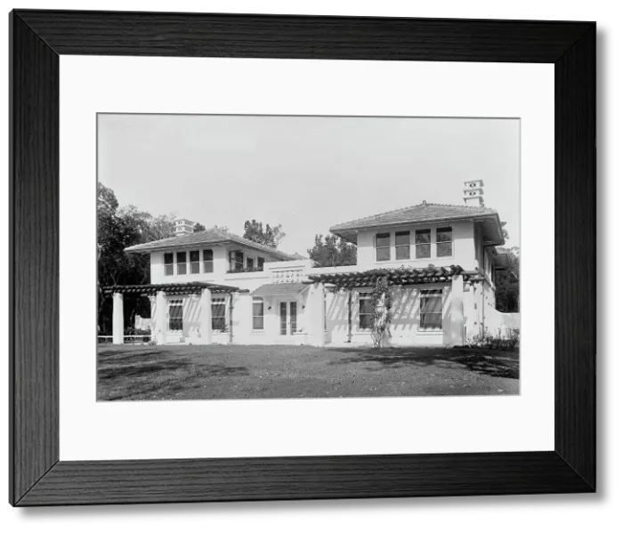 Framed Print : Villa Serena, winter home of William J. Bryan, Miami, Florida, between 1900 and 1920. Creator: Unknown Framed Print : Villa Serena, winter home of William J. Bryan, Miami, Florida, between 1900 and 1920. Creator: Unknown