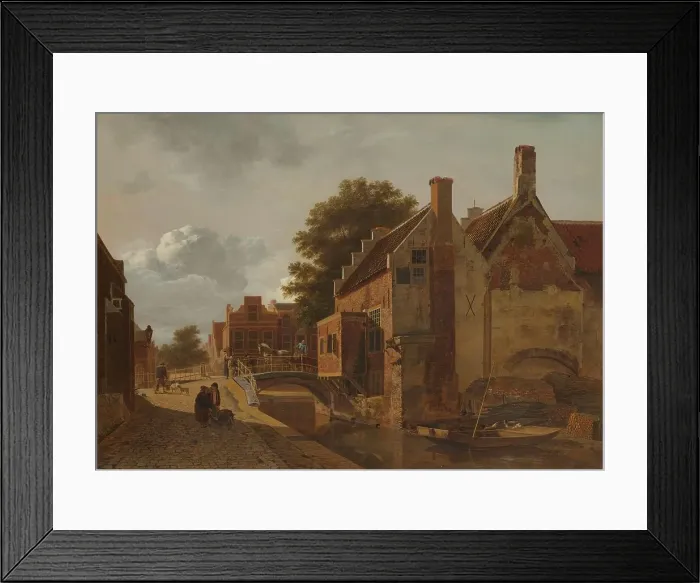 Framed Print : The Kalvermarkt, The Hague, 1805-1808. Creator: Jean Francois Valois Framed Print : The Kalvermarkt, The Hague, 1805-1808. Creator: Jean Francois Valois