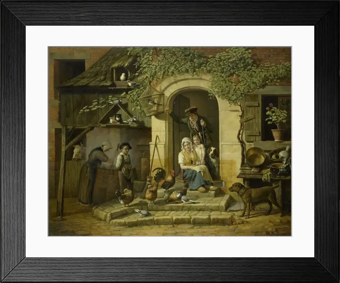 Framed Print : The Home of a Hunter, 1826. Creator: Henri Voordecker Framed Print : The Home of a Hunter, 1826. Creator: Henri Voordecker