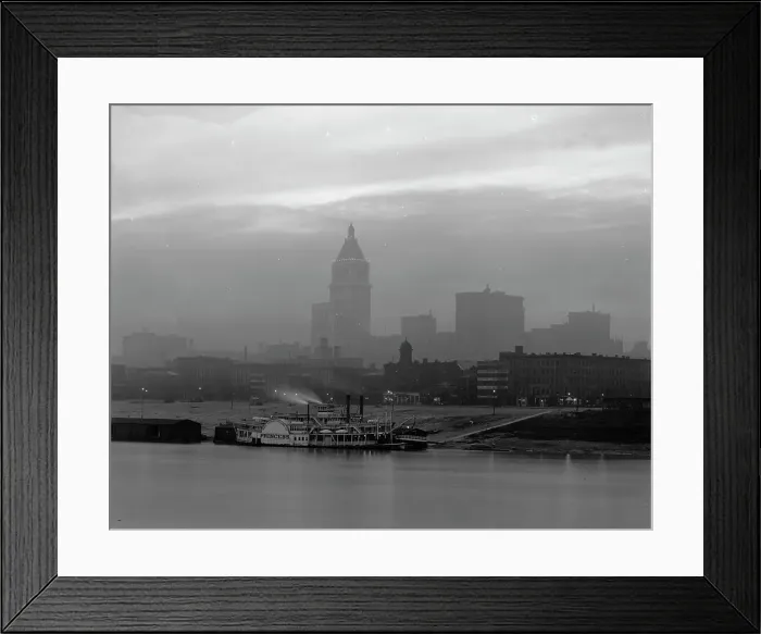 Framed Print : Sunset across the Ohio, Cincinnati, O[hio], between 1900 and 1920. Creator: Unknown