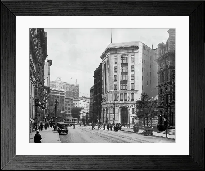 Framed Print : Wayne County and Home Savings Bank, Detroit, Mich. between 1900 and 1920. Creator: Unknown Framed Print : Wayne County and Home Savings Bank, Detroit, Mich. between 1900 and 1920. Creator: Unknown