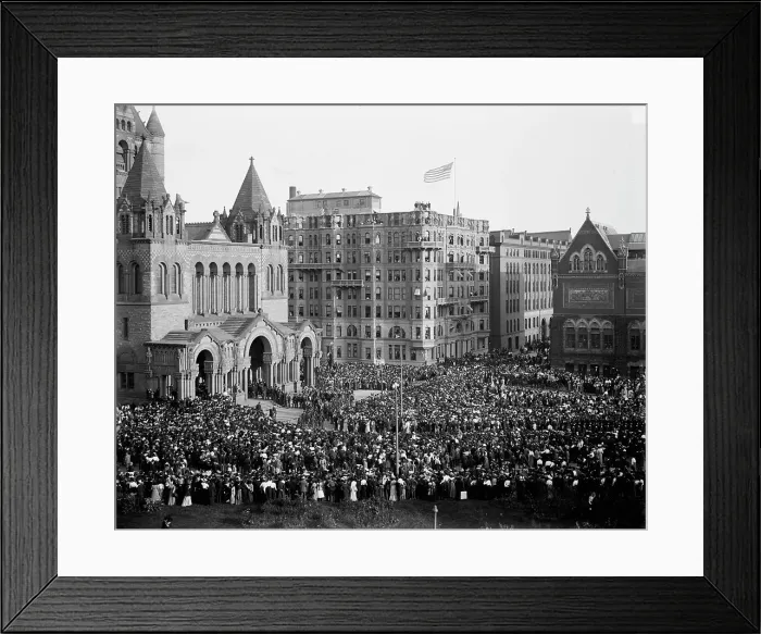 Framed Print : London Honorables entering Trinity Church, Boston, c1903. Creator: Unknown Framed Print : London Honorables entering Trinity Church, Boston, c1903. Creator: Unknown