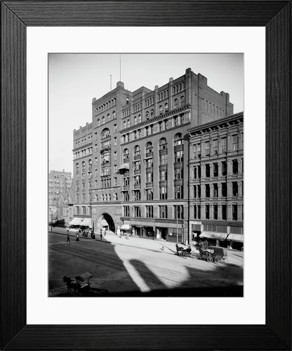 Framed Print : The Arcade Building, Cleveland, ca 1900. Creator: Unknown Framed Print : The Arcade Building, Cleveland, ca 1900. Creator: Unknown