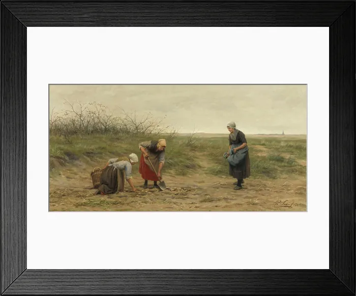Framed Print : Scheveningen women digging in a potato field, 1874. Creator: Philip Lodewijk Jacob Frederik Sadee Framed Print : Scheveningen women digging in a potato field, 1874. Creator: Philip Lodewijk Jacob Frederik Sadee