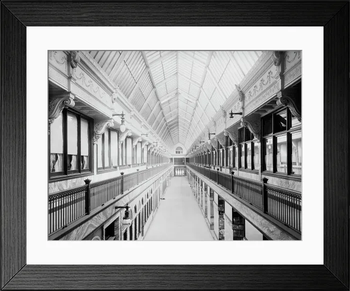 Framed Print : Colonial Arcade, Cleveland, ca 1900. Creator: Unknown Framed Print : Colonial Arcade, Cleveland, ca 1900. Creator: Unknown