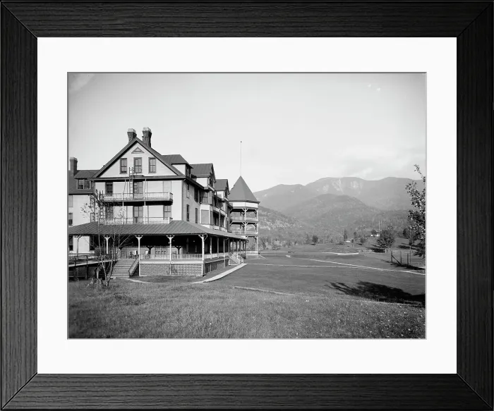 Framed Print : St. Hubert's Inn and the Giant, Keene Valley, Adirondack Mountains, c1903. Creator: Unknown Framed Print : St. Hubert's Inn and the Giant, Keene Valley, Adirondack Mountains, c1903. Creator: Unknown