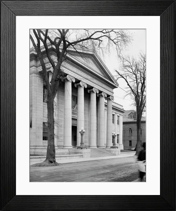 Framed Print : Entrance to new probate house, Salem, Mass. between 1909 and 1920. Creator: Unknown Framed Print : Entrance to new probate house, Salem, Mass. between 1909 and 1920. Creator: Unknown