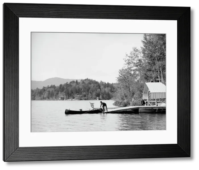 Framed Print : St. Regis Mountain from Upper St. Regis Lake, Adirondack Mountains, c1903. Creator: Unknown Framed Print : St. Regis Mountain from Upper St. Regis Lake, Adirondack Mountains, c1903. Creator: Unknown