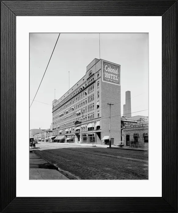 Framed Print : Colonial Hotel, Cleveland, ca 1900. Creator: Unknown Framed Print : Colonial Hotel, Cleveland, ca 1900. Creator: Unknown