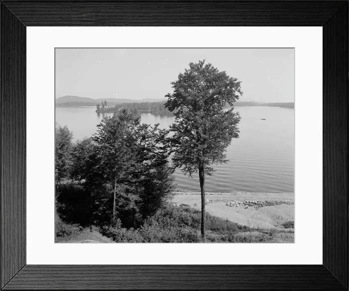 Framed Print : Raquette Lake from the Antlers, Adirondack Mountains, between 1900 and 1906. Creator: Unknown Framed Print : Raquette Lake from the Antlers, Adirondack Mountains, between 1900 and 1906. Creator: Unknown