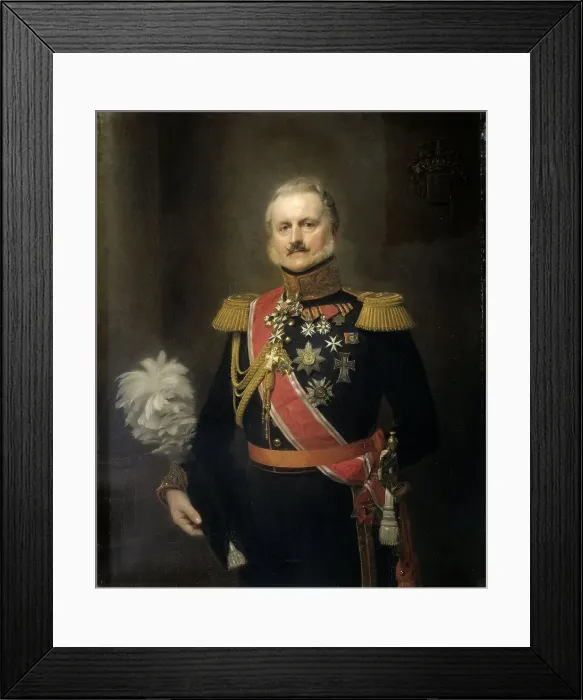 Framed Print : Antonie Frederick Jan Floris Jacob Baron van Omphal (1788-1863), Lieutenant General, 1854. Creator: Herman Antonie de Bloeme Framed Print : Antonie Frederick Jan Floris Jacob Baron van Omphal (1788-1863), Lieutenant General, 1854. Creator: Herman Antonie de Bloeme